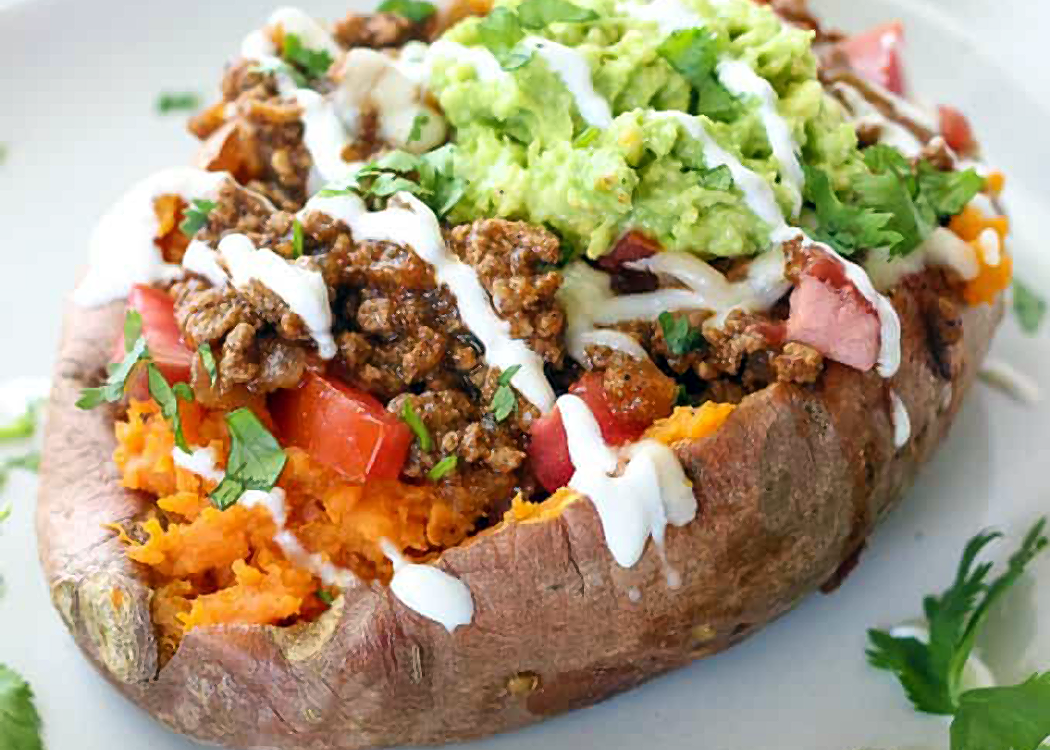 Taco Stuffed Sweet Potatoes
