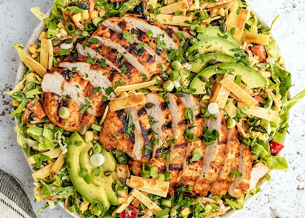 Spicy Ranch Chopped Chicken Cabbage Salad